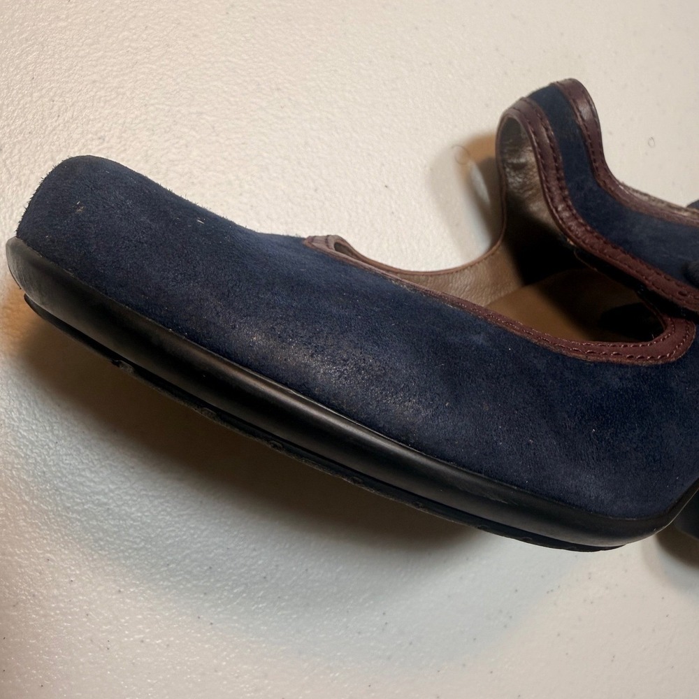 Earthies Navy Suede Mary Jane Comfort Heels Women's Size 7.5 - Picture 7 of 14